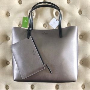 NWT Kate Spade Mya Reversible Tote w/Wristlet